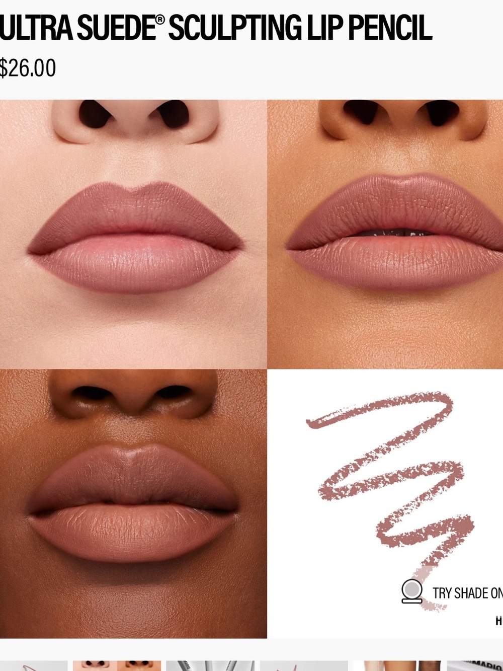 Hugh makeup by Mario ULTRA SUEDE® SCULPTING LIP PENCIL